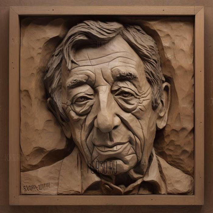 Serge Gainsbourg 1 stl model for CNC